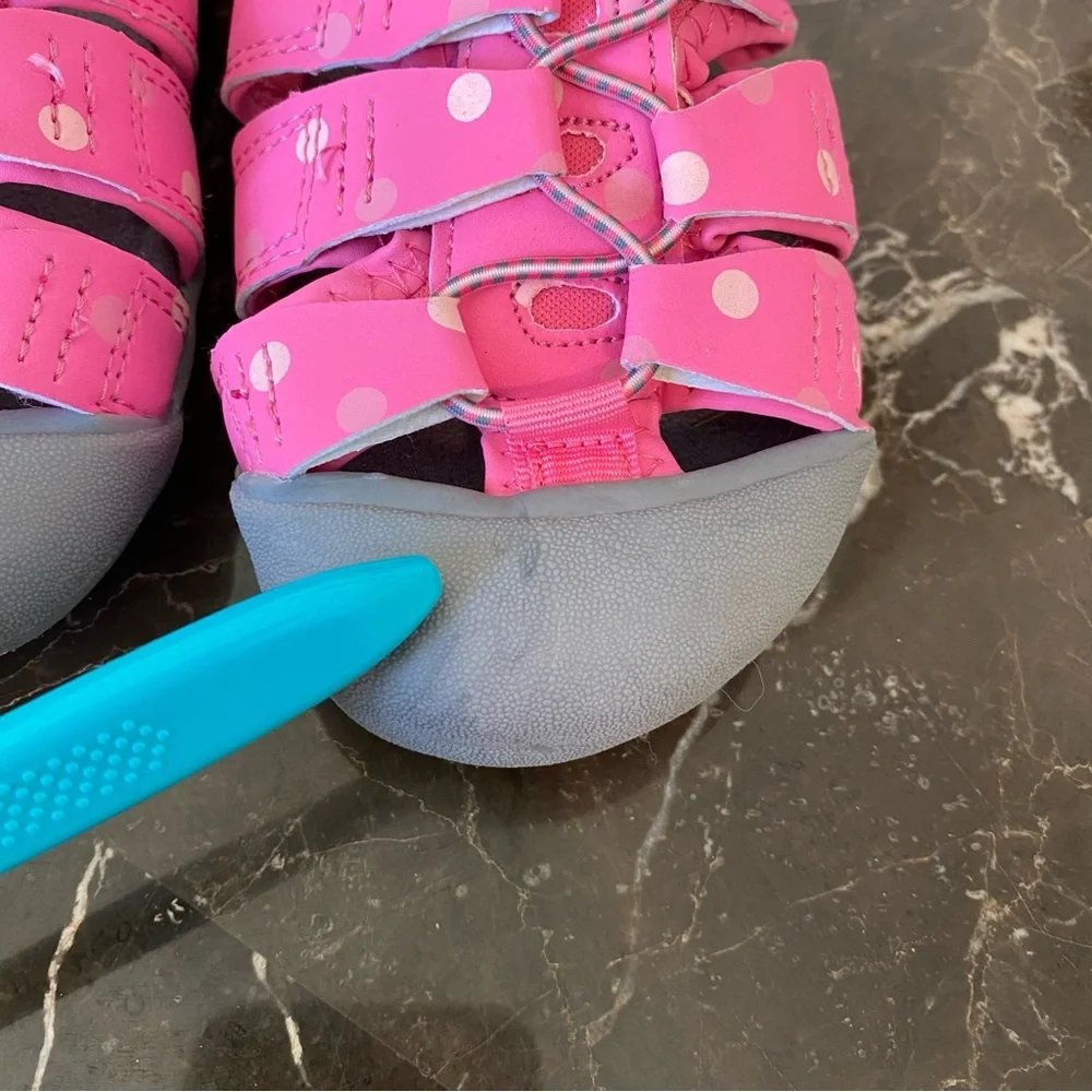 Gymboree Pink &‎ White Polka Dot Sandals size 13
